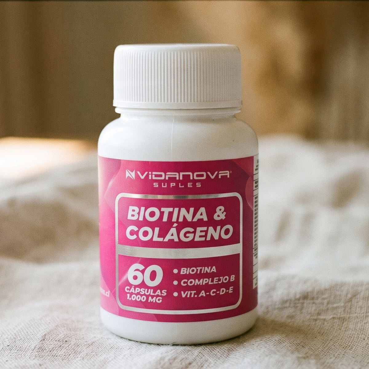 Biotina + Colágeno 1000 mg | Belleza y Bienestar Diario - 60 cápsulas Vidanova
