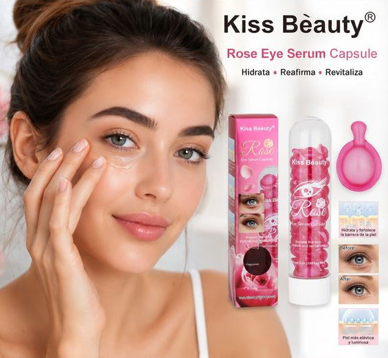 Sérum Contorno De Ojos Kiss Beauty Rose 90 Cápsulas