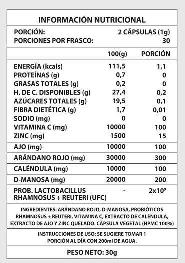 URO Probiótico urinario mujer vag  1000 mg 60 caps -